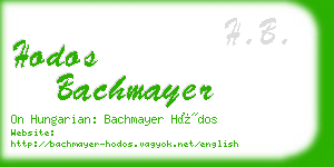 hodos bachmayer business card